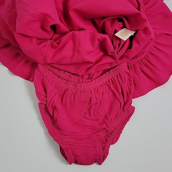 Kate Spade Tiered Rayon Dress and Bloomer in Cabaret Pink Infant Toddler 24M - Picture 8 of 12